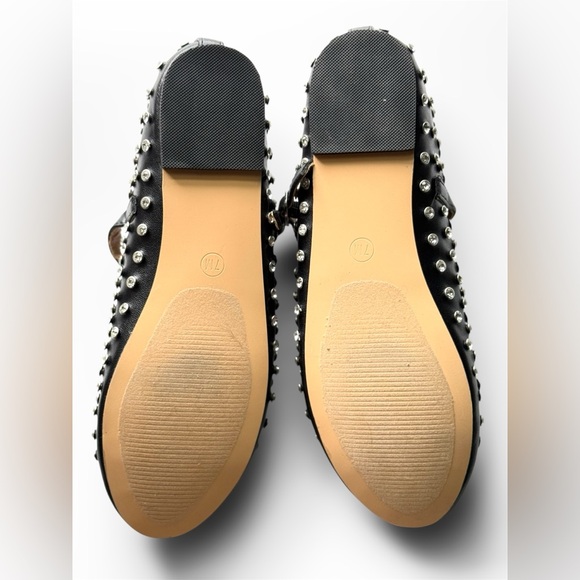 NWT House of Harlow 1960 Flashy Studded Mary-Jane Flats in Black - Size 7 - Picture 6 of 11